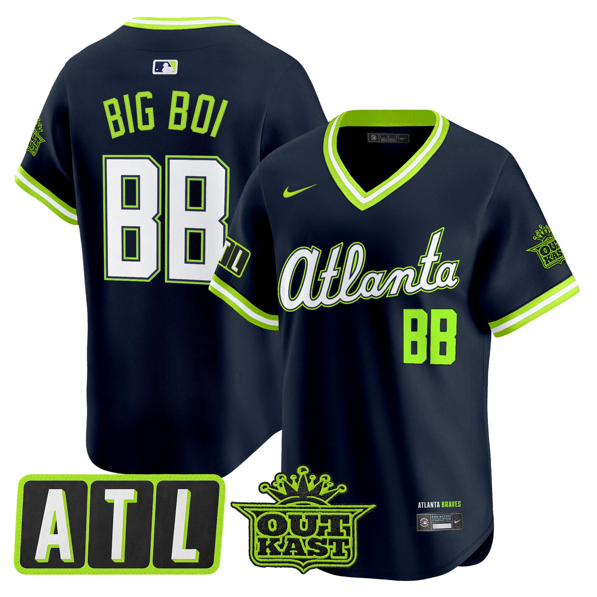 Men's Atlanta Braves 2026 City Connect x Outkast Vapor Premier Limited Jersey - All Stitched