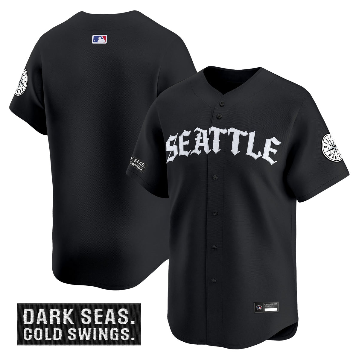 Men's Seattle Mariners 'Old English Edition' Vapor Premier Limited Jersey - All Stitched