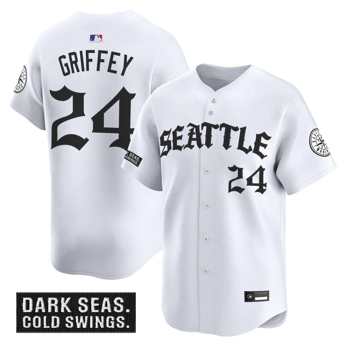 Men's Seattle Mariners 'Old English Edition' Vapor Premier Limited Jersey - All Stitched