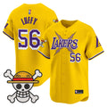 Men's Los Angeles Lakers x One Piece Vapor Baseball Jersey - Stitched