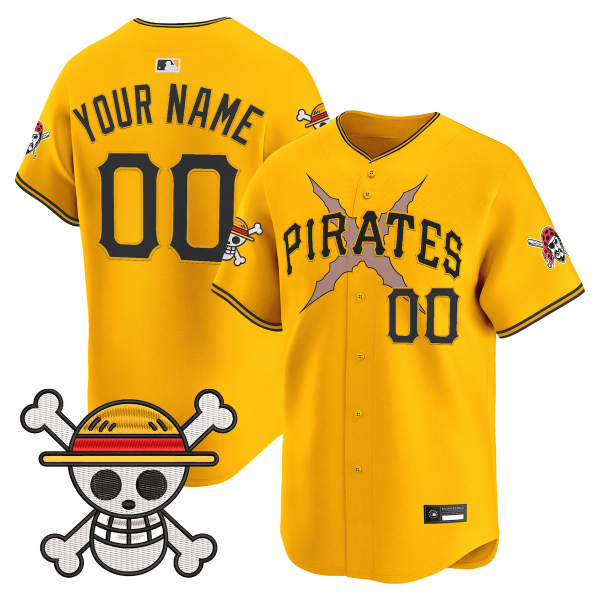 Pittsburgh Pirates x One Piece Vapor Premier Limited Custom Jersey - Stitched