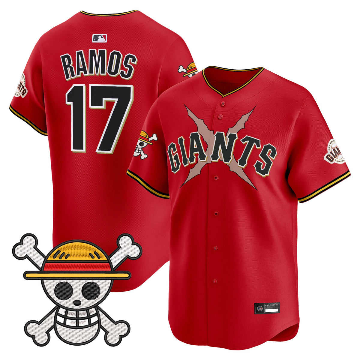 Men's San Francisco Giants x One Piece Vapor Premier Limited Jersey - Stitched