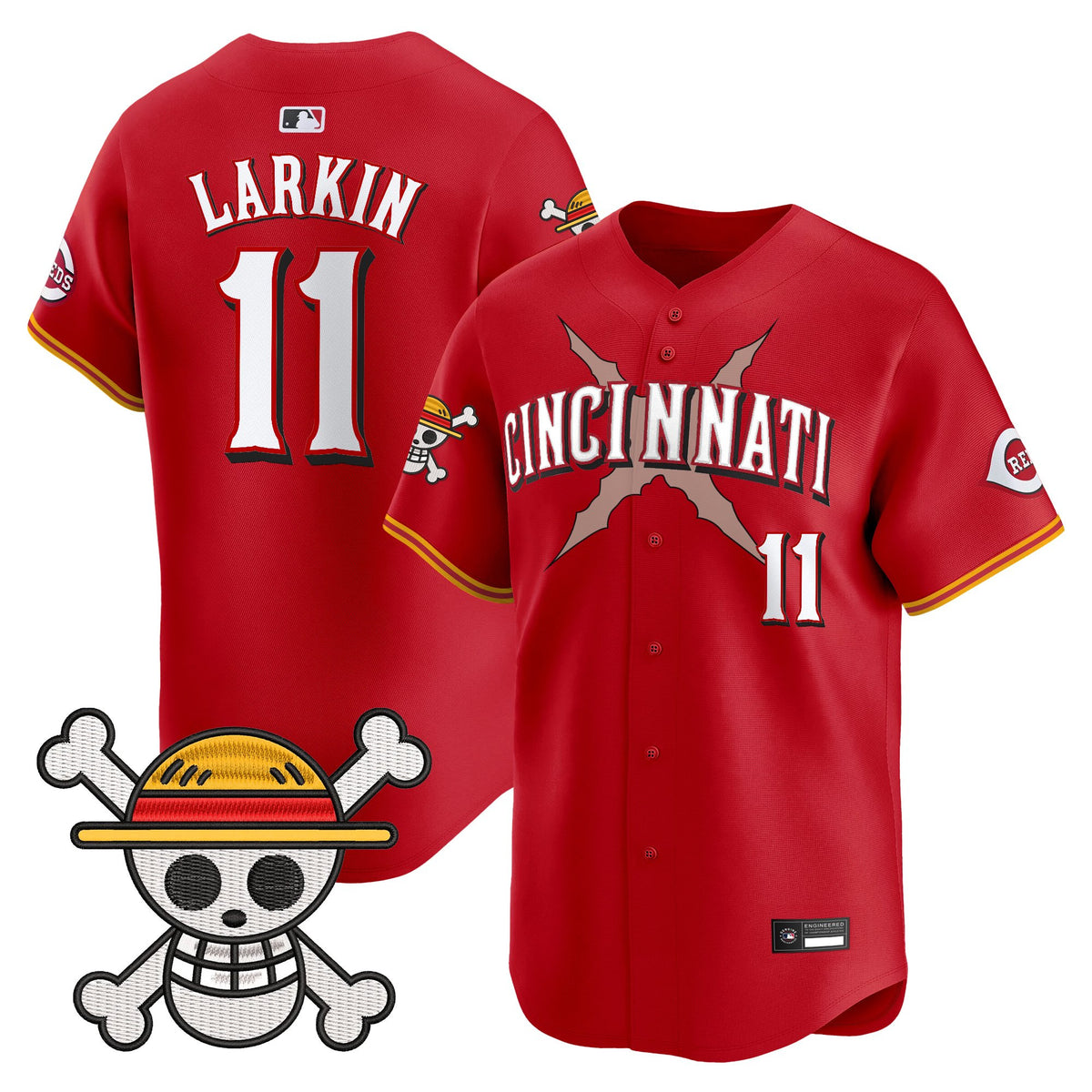 Men's Cincinnati Reds x One Piece Vapor Premier Limited Jersey - Stitched