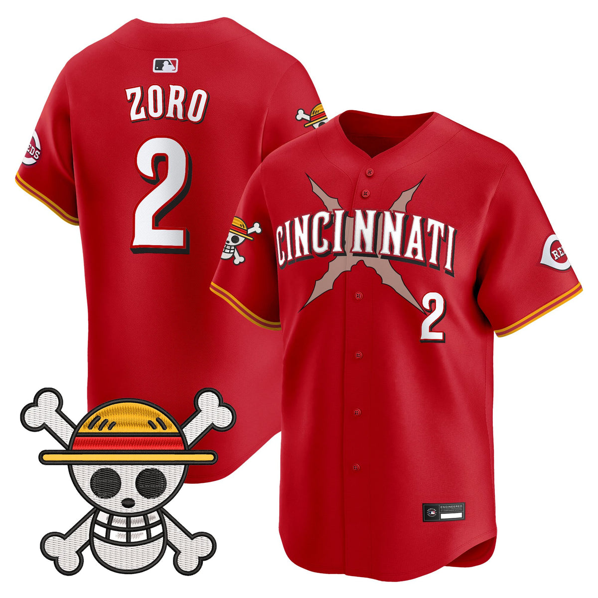 Men's Cincinnati Reds x One Piece Vapor Premier Limited Jersey - Stitched