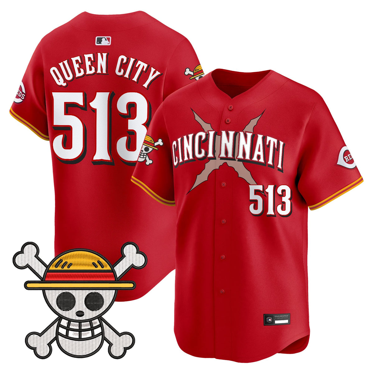 Men's Cincinnati Reds x One Piece Vapor Premier Limited Jersey - Stitched