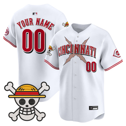 Cincinnati Reds x One Piece Vapor Premier Limited Custom Jersey - Stitched