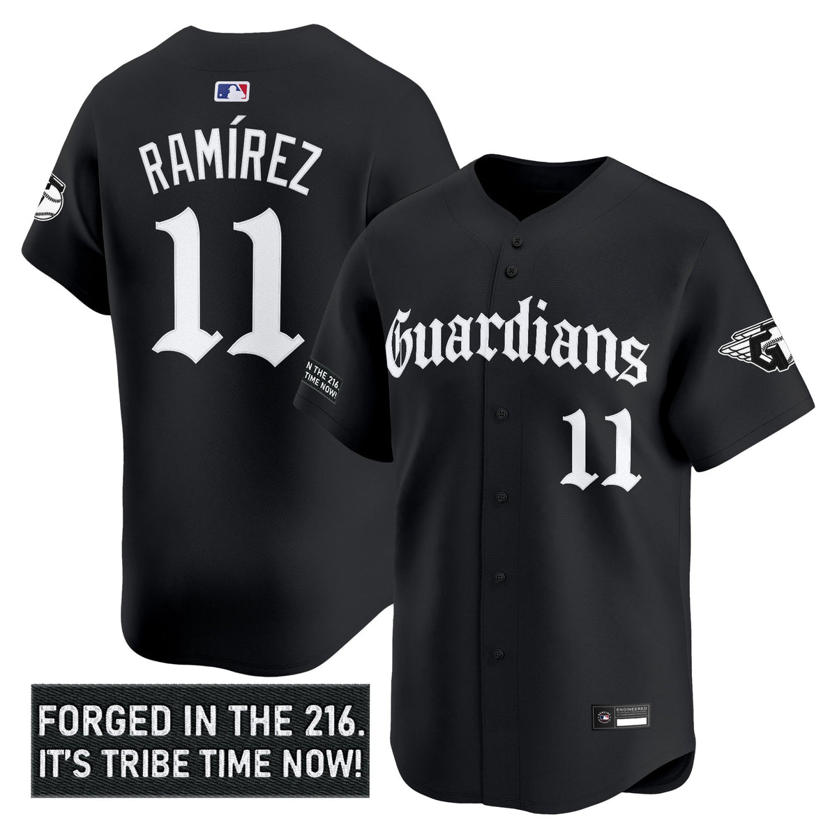 Men's Cleveland Guardians 'Gothic Iron Edition' Vapor Premier Limited Jersey - All Stitched