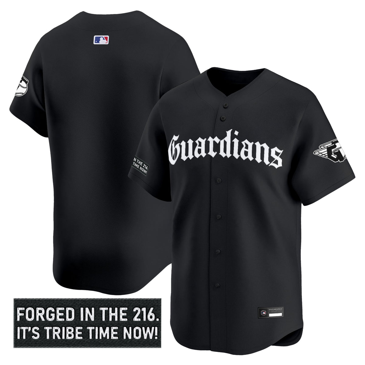Men's Cleveland Guardians 'Gothic Iron Edition' Vapor Premier Limited Jersey - All Stitched