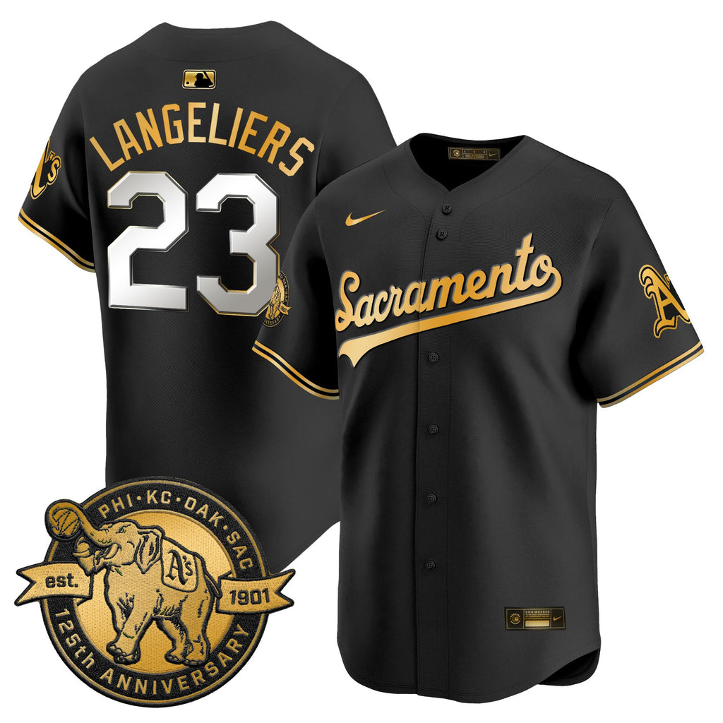 Men's Athletics 'Sacramento Edition' Vapor Premier Limited Jersey - 125th Anniversary Patch - All Stitched