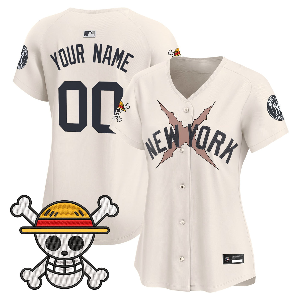 New York Yankees x One Piece Vapor Premier Limited Custom Jersey - Stitched