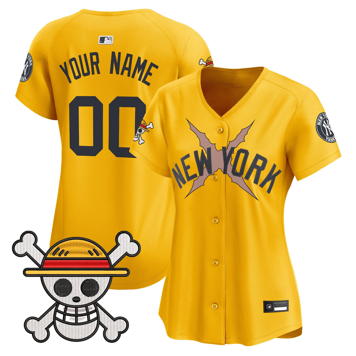 New York Yankees x One Piece Vapor Premier Limited Custom Jersey - Stitched