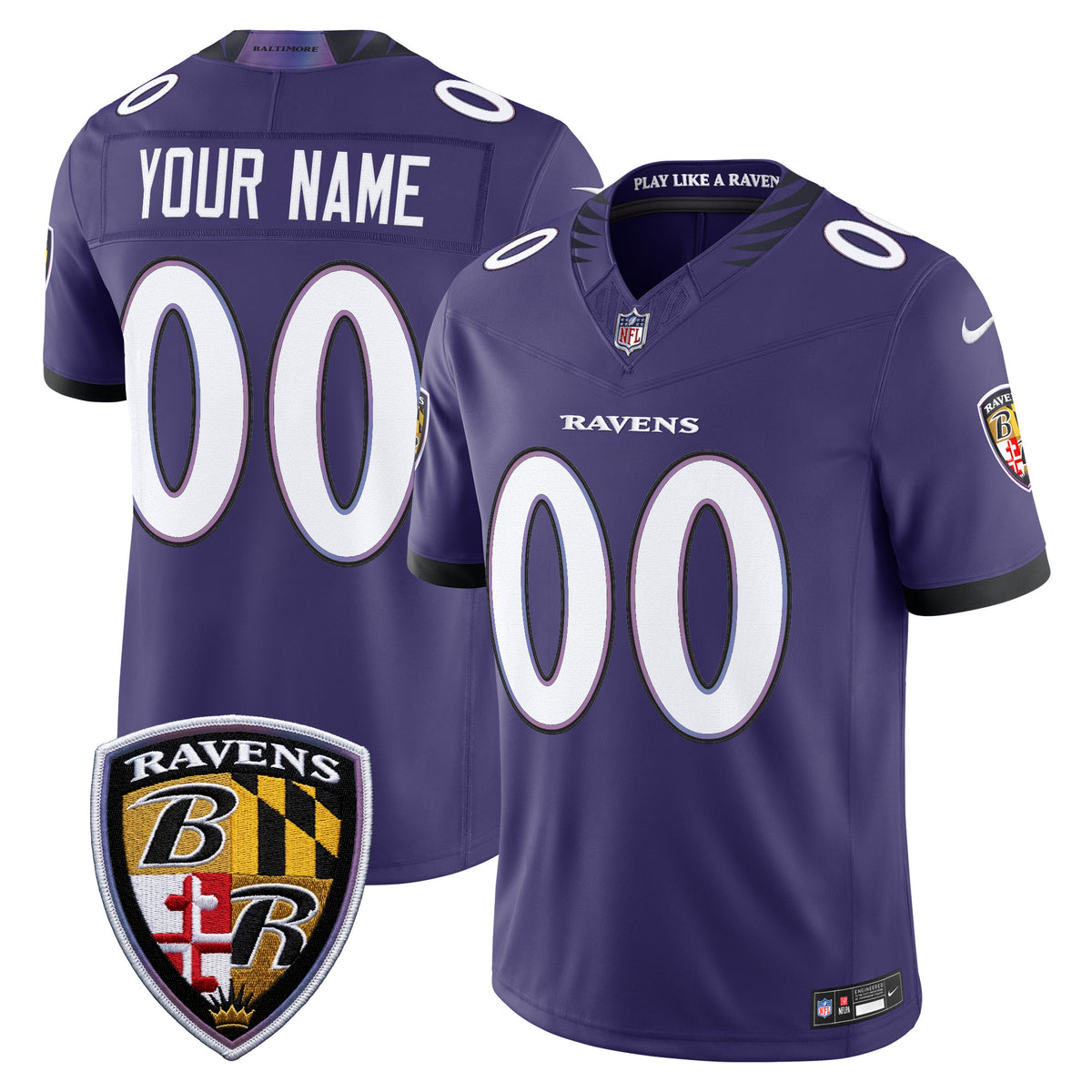 Baltimore Ravens 2026 Vapor Limited Custom Jersey - All Stitched