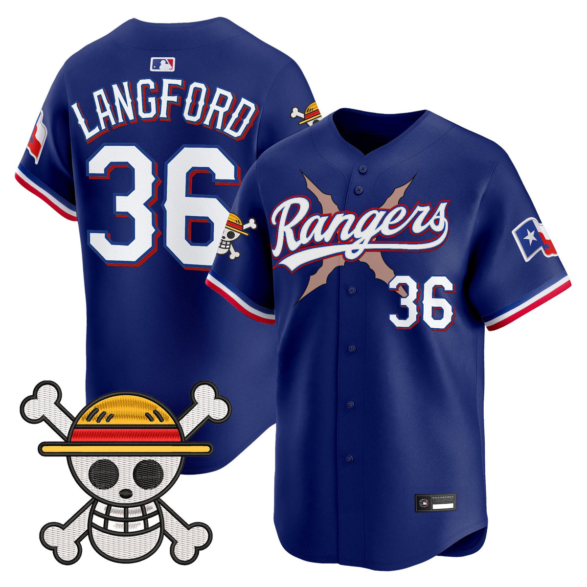 Men's Texas Rangers x One Piece Vapor Premier Limited Jersey - Stitched