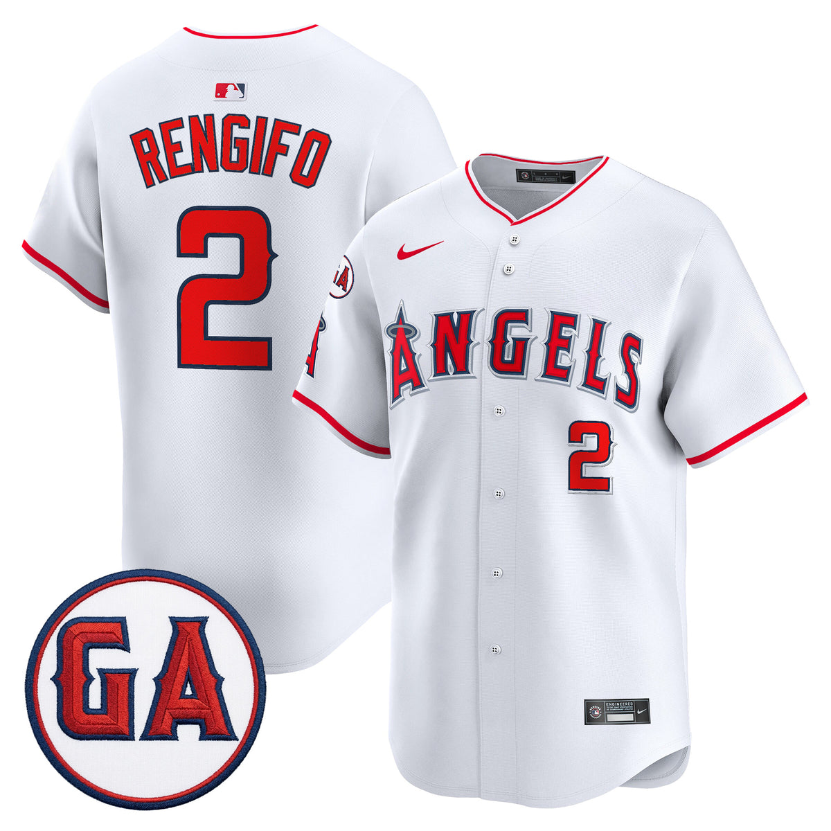Men's Los Angeles Angels 'Garret Anderson Tribute Patch' Vapor Premier Limited Jersey - All Stitched