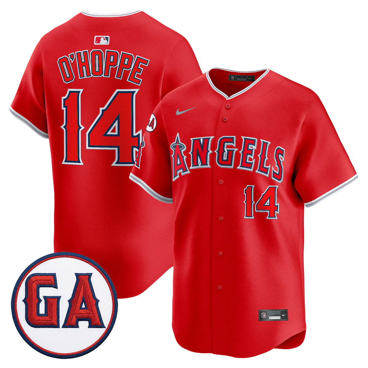 Men's Los Angeles Angels 'Garret Anderson Tribute Patch' Vapor Premier Limited Jersey - All Stitched