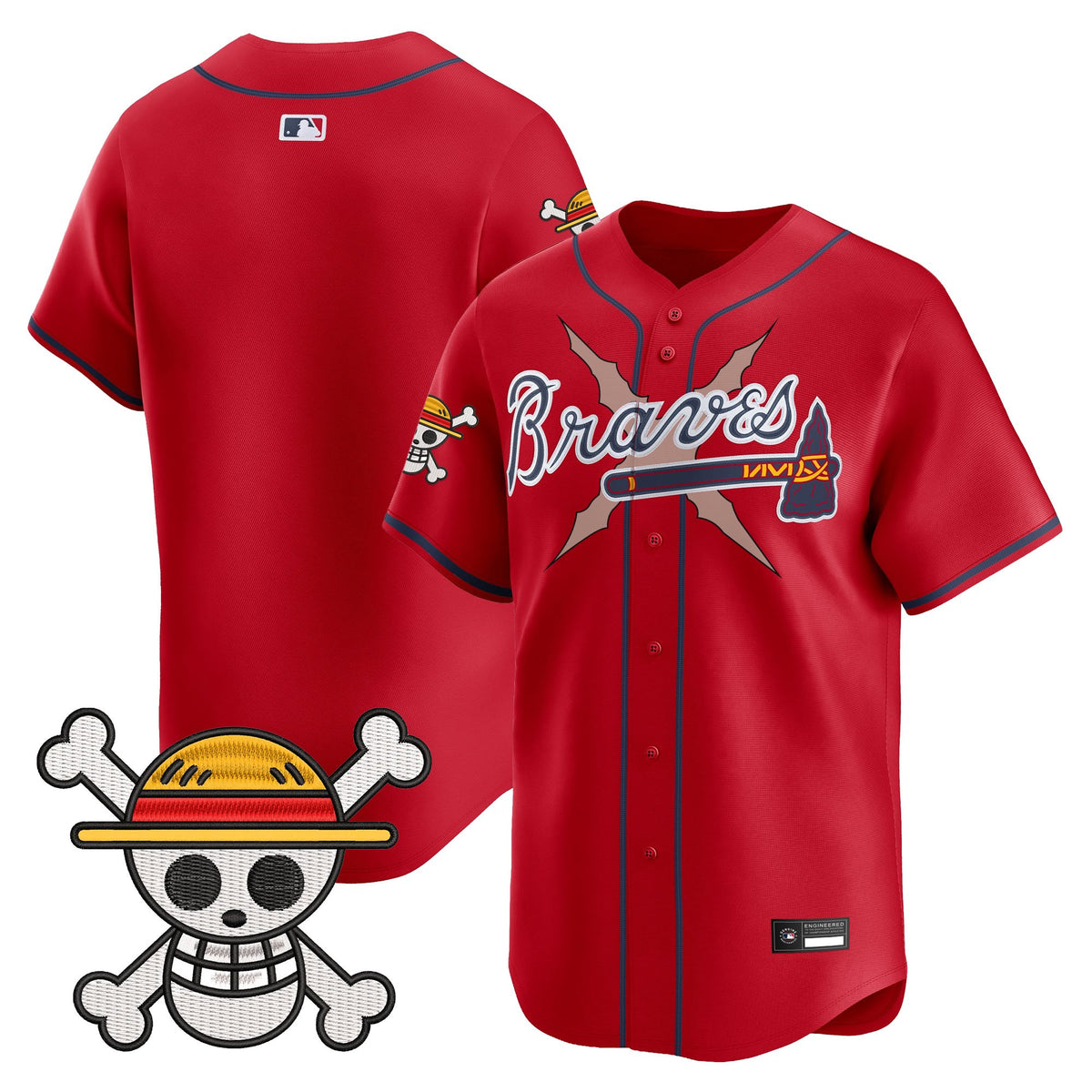 Men's Atlanta Braves x One Piece Vapor Premier Limited Jersey - Stitched