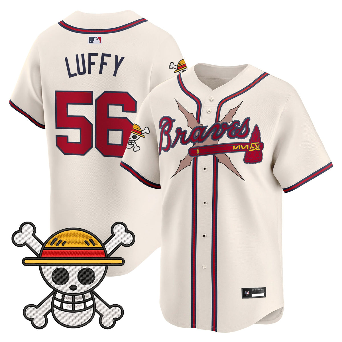 Men's Atlanta Braves x One Piece Vapor Premier Limited Jersey - Stitched