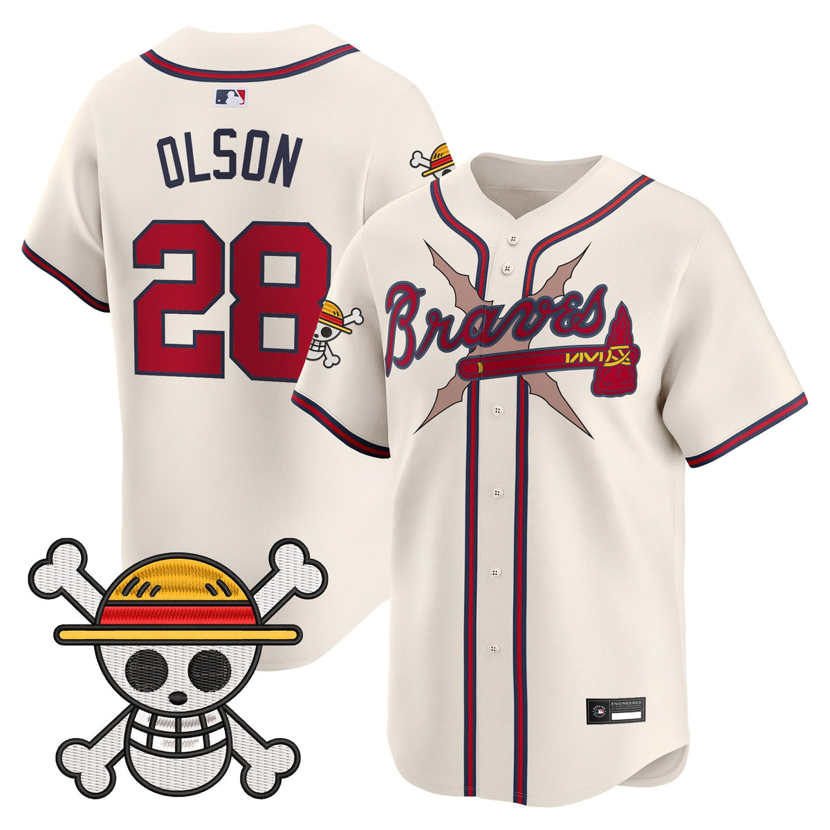 Men's Atlanta Braves x One Piece Vapor Premier Limited Jersey - Stitched