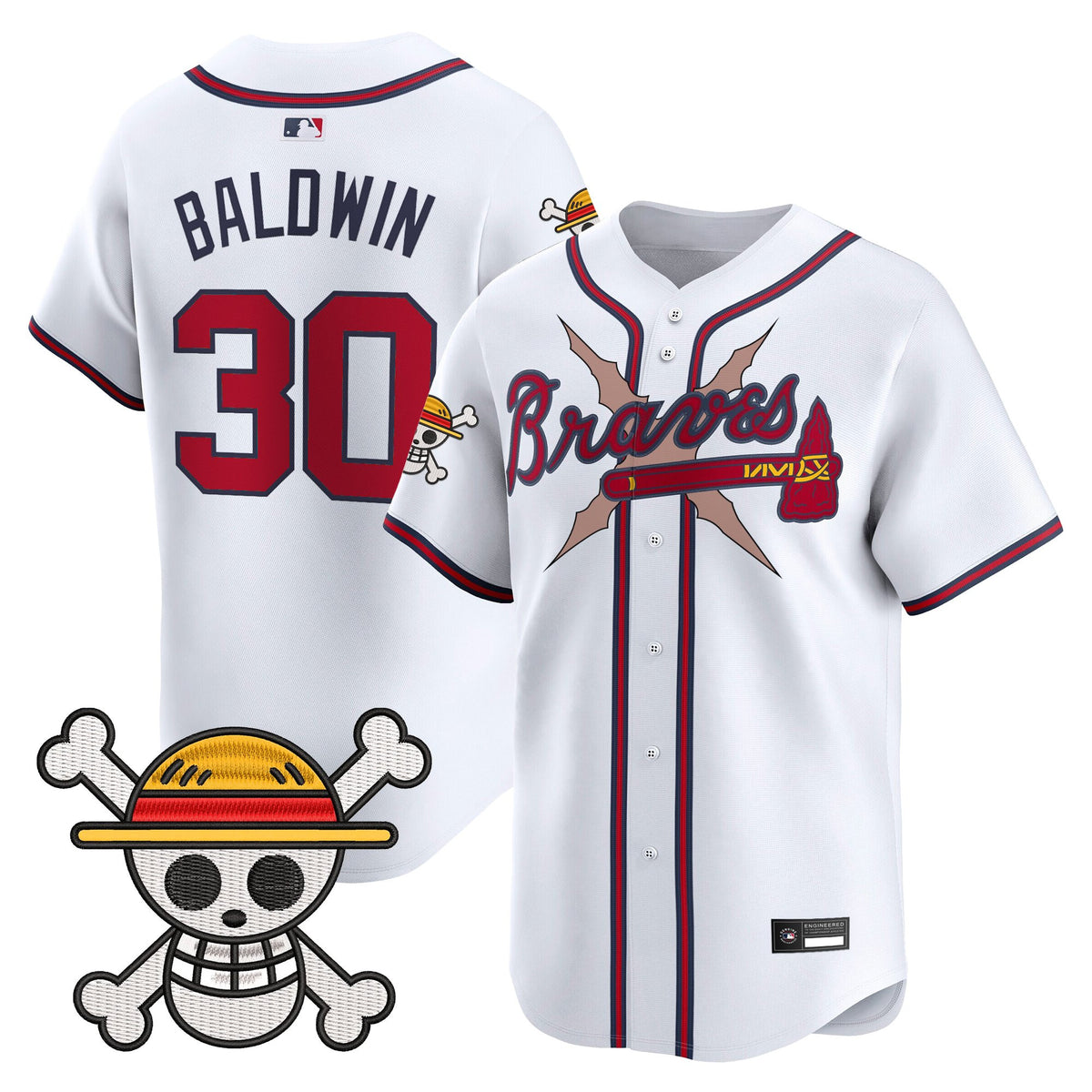 Men's Atlanta Braves x One Piece Vapor Premier Limited Jersey - Stitched