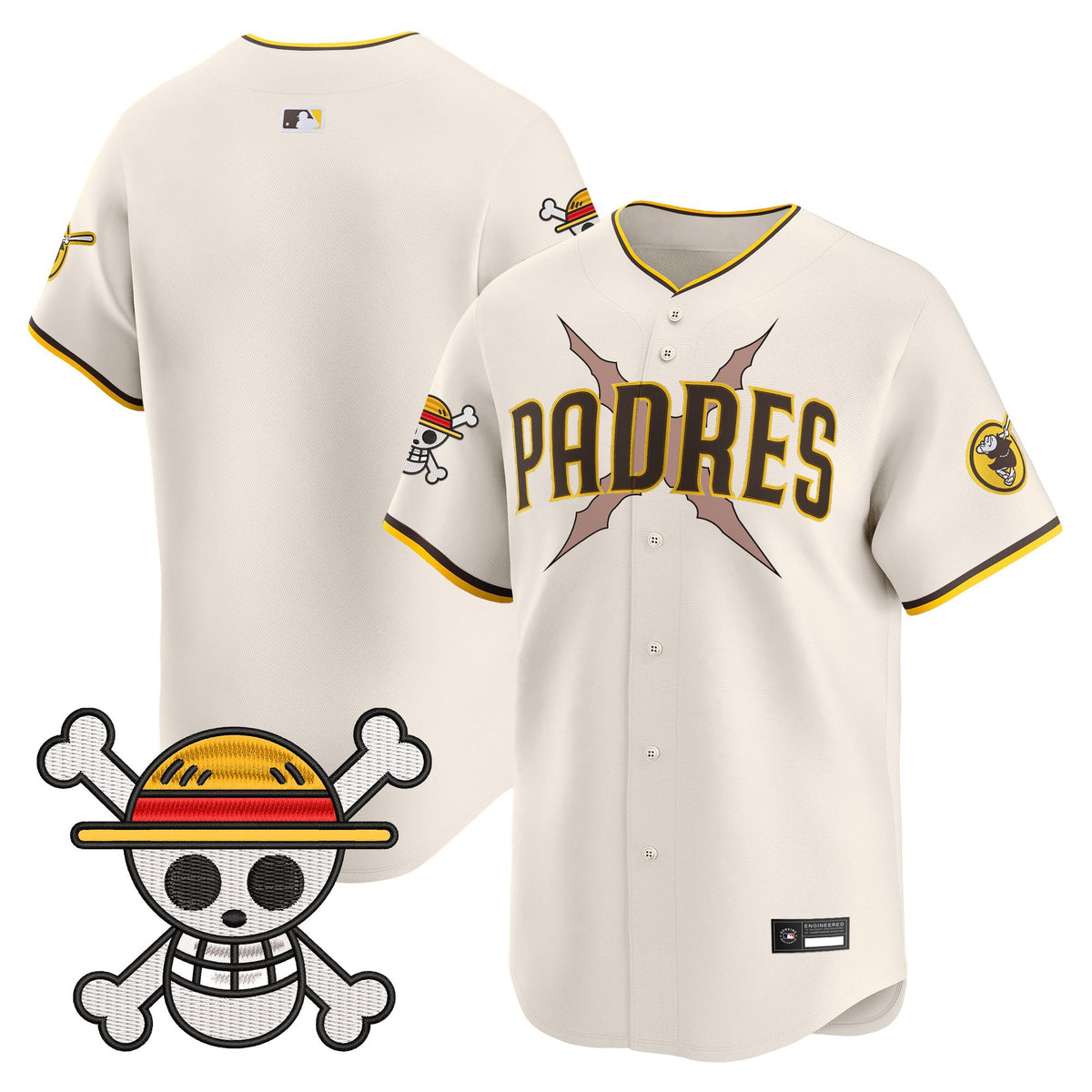 Men's Padres x One Piece Vapor Premier Limited Jersey - Stitched