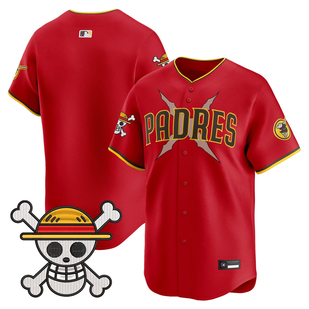 Men's Padres x One Piece Vapor Premier Limited Jersey - Stitched