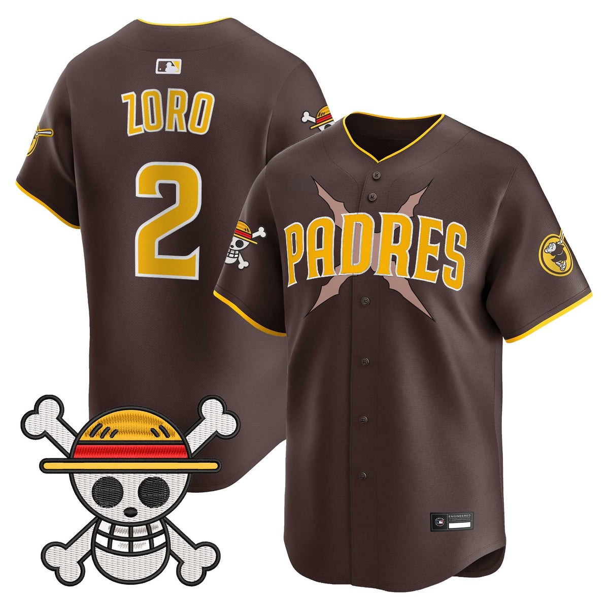 Men's Padres x One Piece Vapor Premier Limited Jersey - Stitched