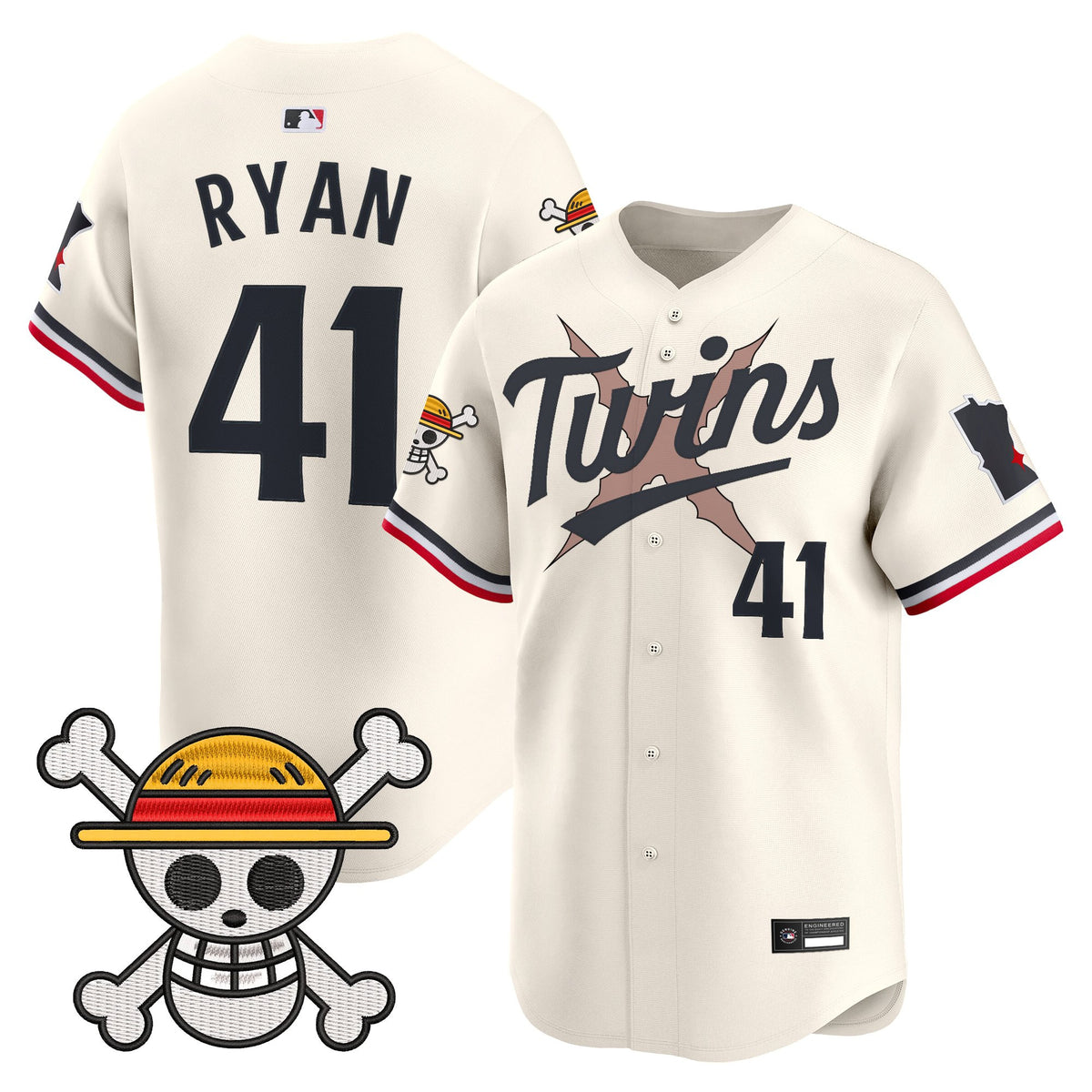 Men's Minnesota Twins x One Piece Vapor Premier Limited Jersey - Stitched
