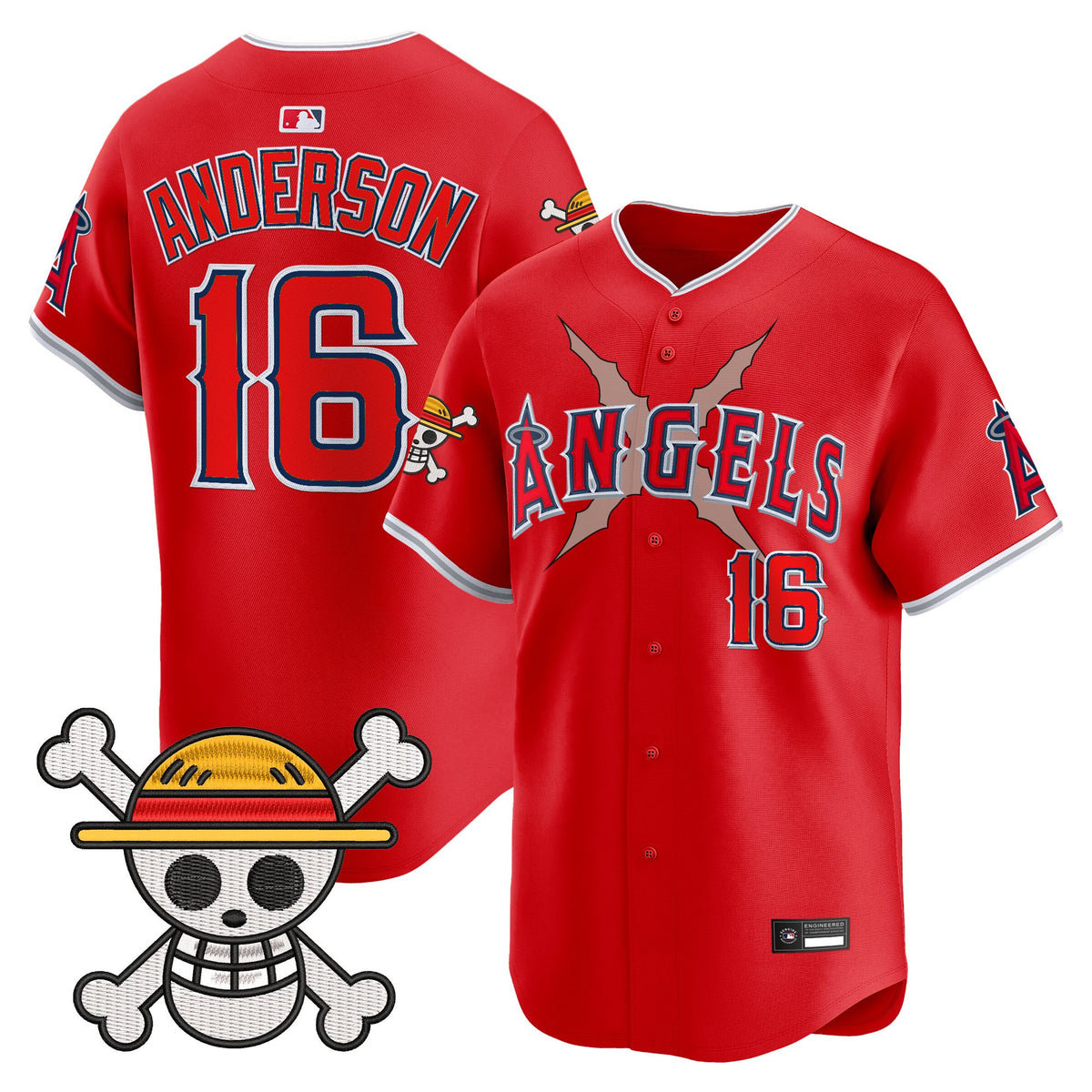 Men's Los Angeles Angels x One Piece Vapor Premier Limited Jersey - Stitched