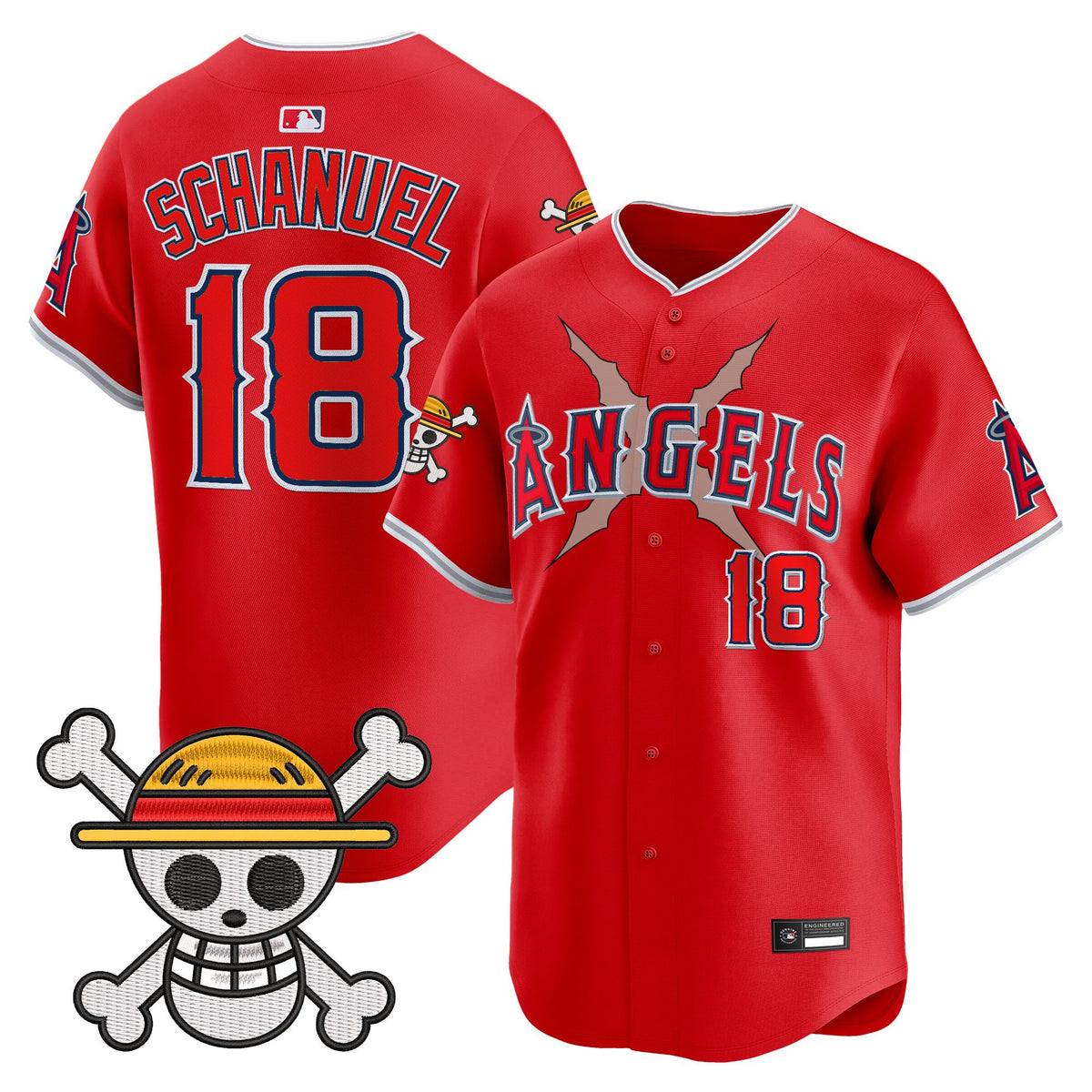 Men's Los Angeles Angels x One Piece Vapor Premier Limited Jersey - Stitched