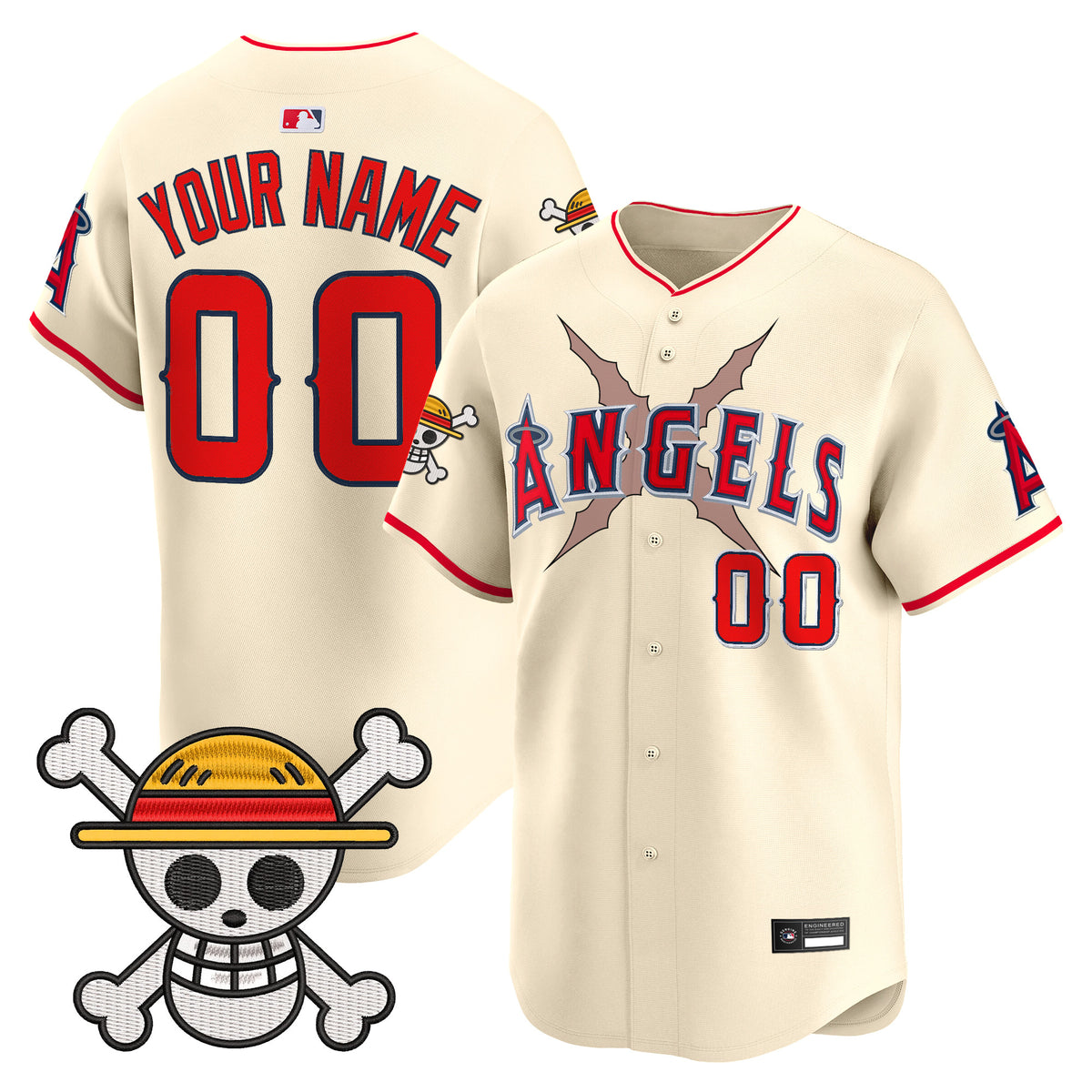 Los Angeles Angels x One Piece Vapor Premier Limited Custom Jersey - Stitched