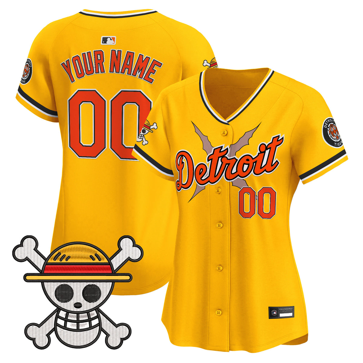 Detroit Tigers x One Piece Vapor Premier Limited Custom Jersey - Stitched