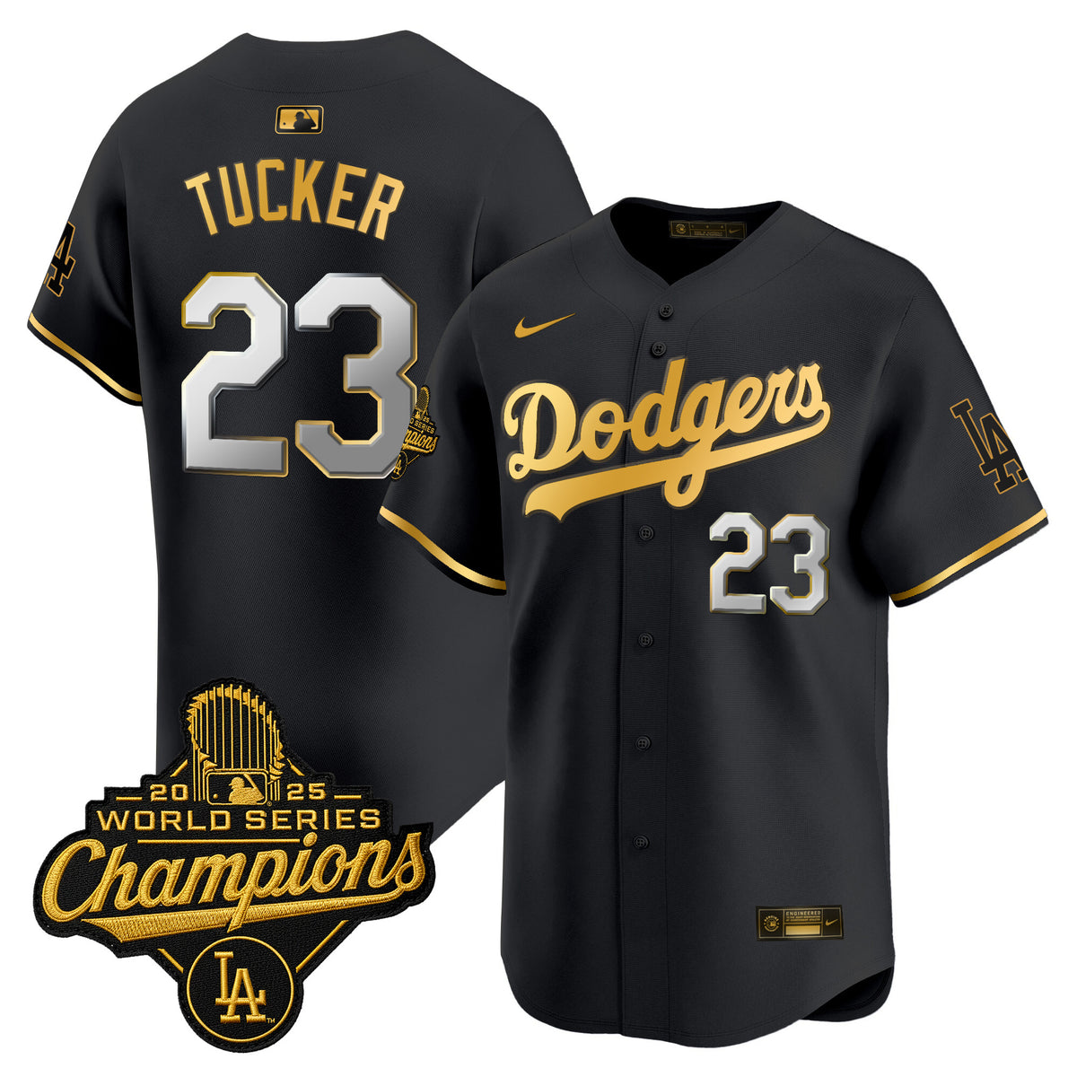 Men's Dodgers 2025 World Series Champions Vapor Premier Limited Jersey - All Stitched