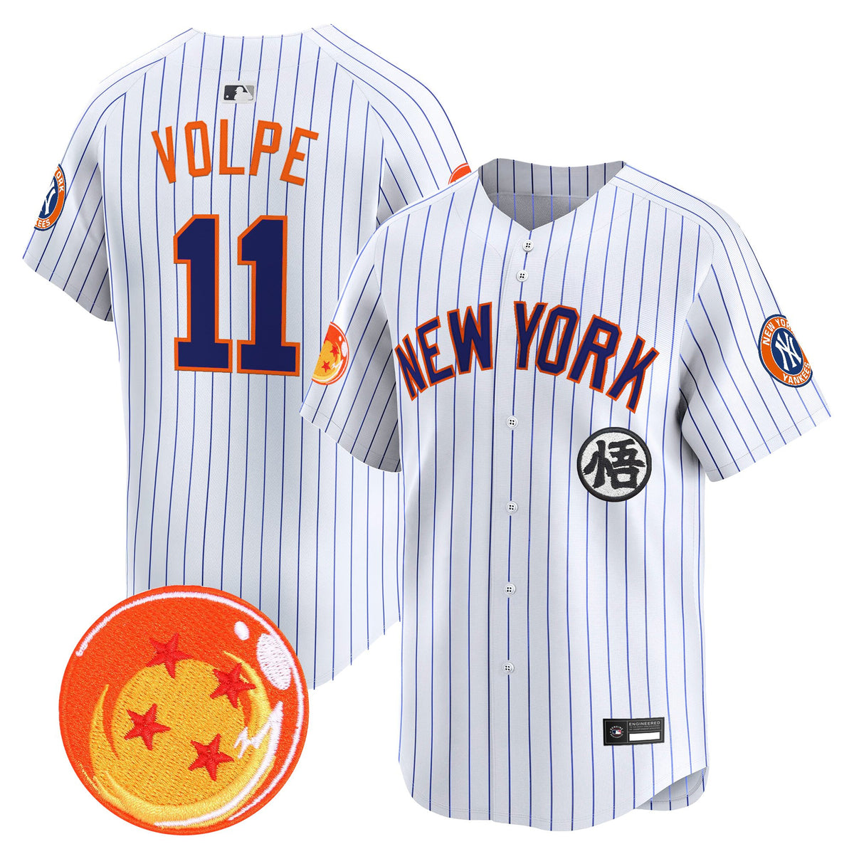 Men's New York Yankees x Dragon Ball Vapor Premier Limited Jersey - All Stitched
