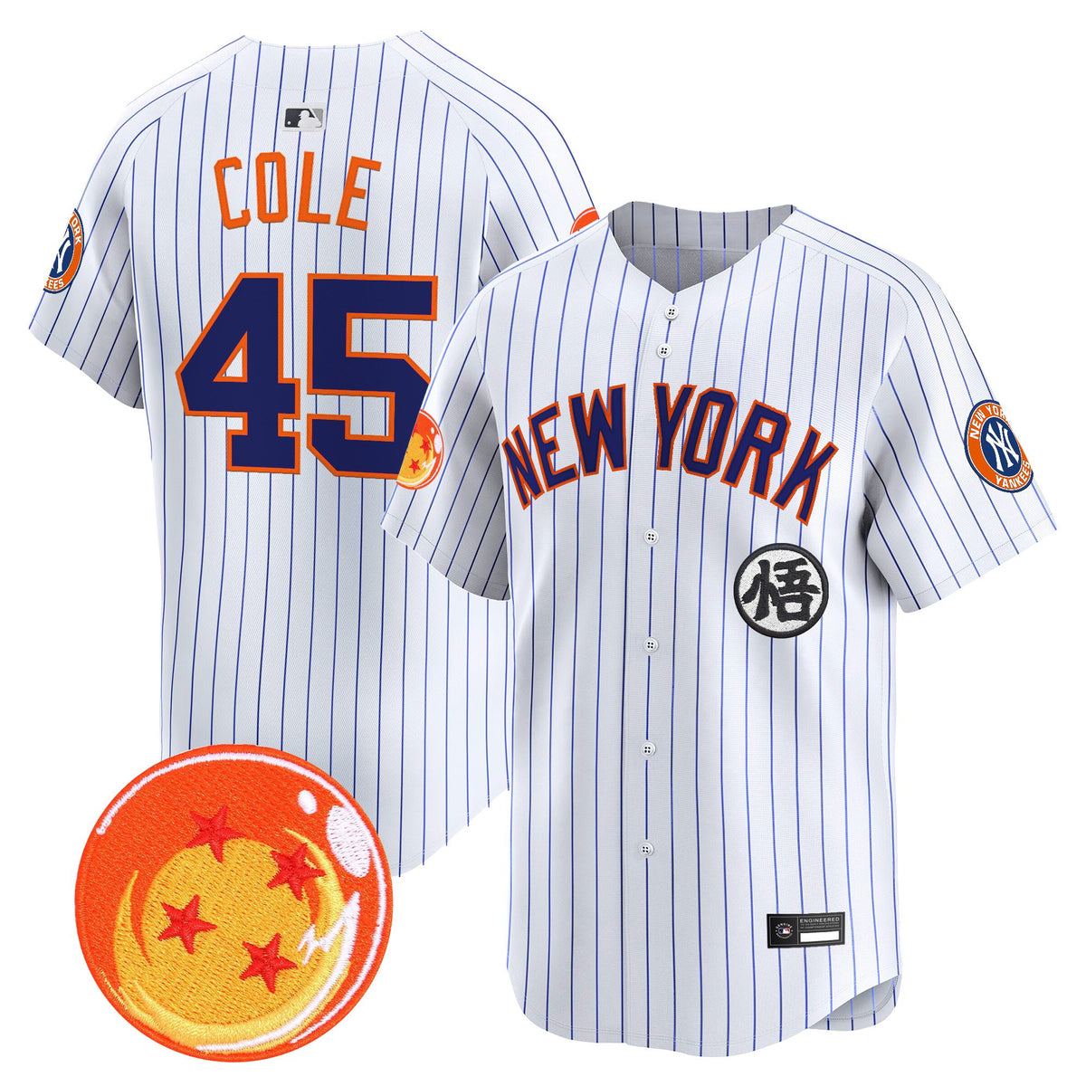 Men's New York Yankees x Dragon Ball Vapor Premier Limited Jersey - All Stitched