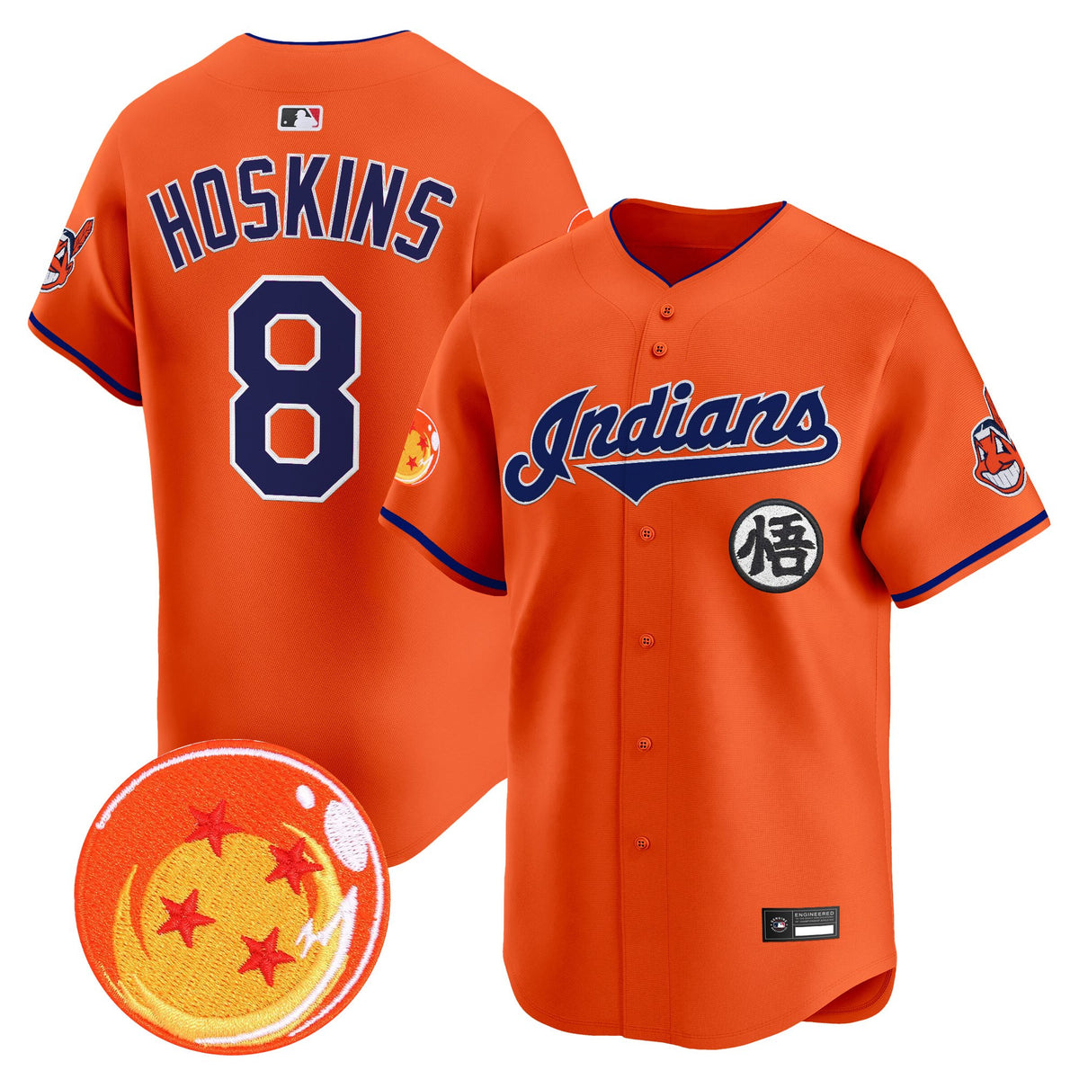 Men's Cleveland Indians x Dragon Ball Vapor Premier Limited Jersey - All Stitched