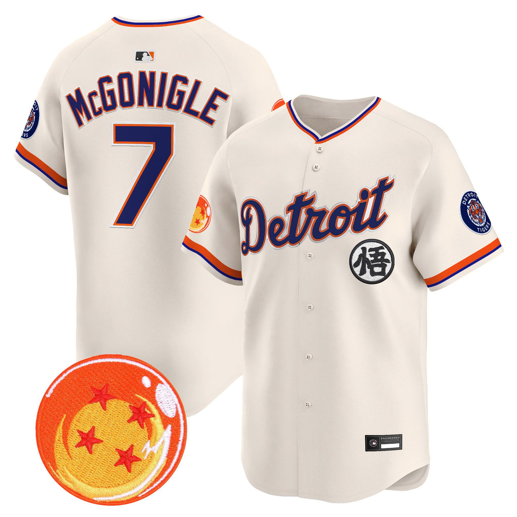 Men's Detroit Tigers x Dragon Ball Vapor Premier Limited Jersey - All Stitched