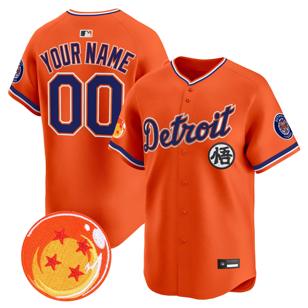 Detroit Tigers x Dragon Ball Vapor Premier Limited Custom Jersey - All Stitched