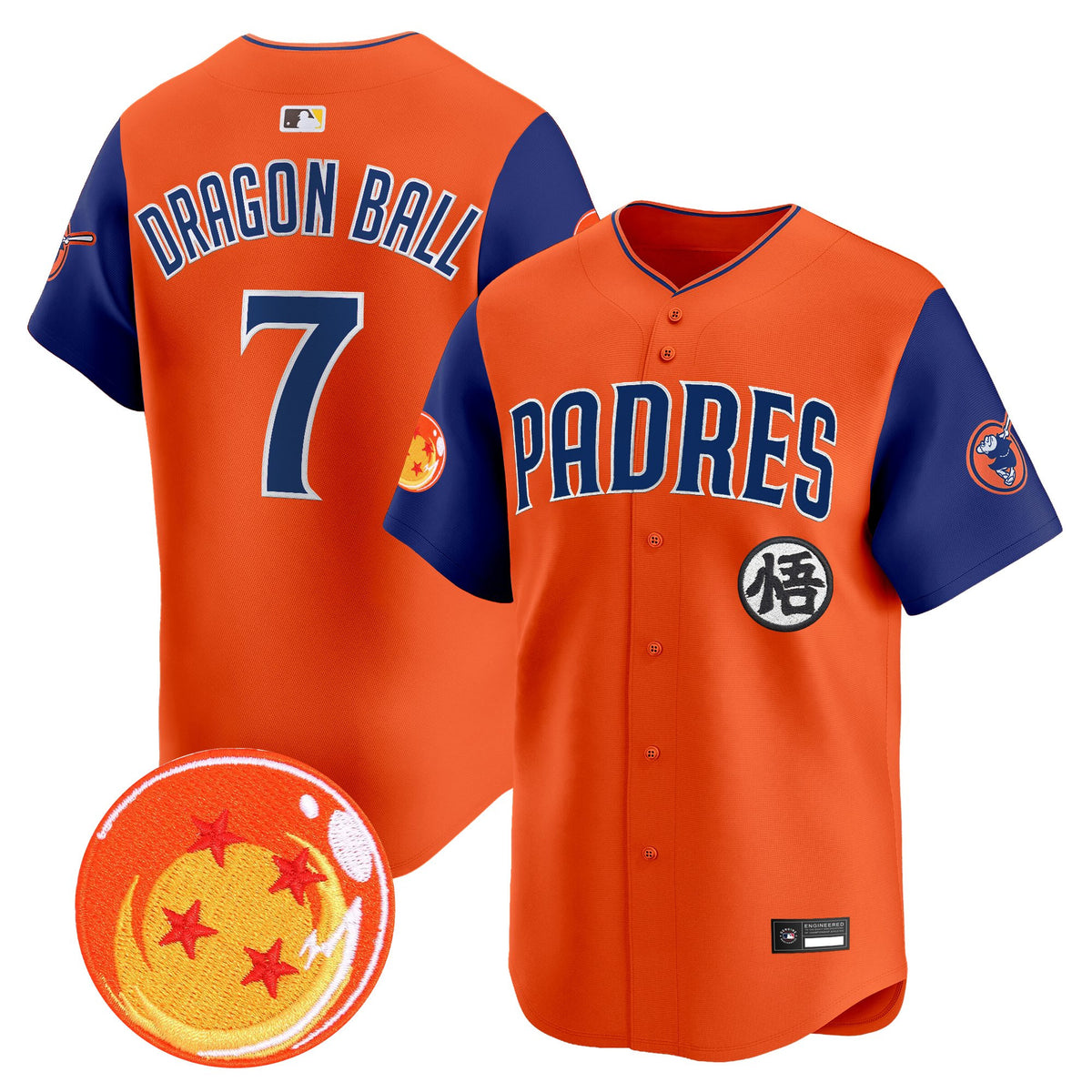 Men's Padres x Dragon Ball Vapor Premier Limited Jersey - All Stitched