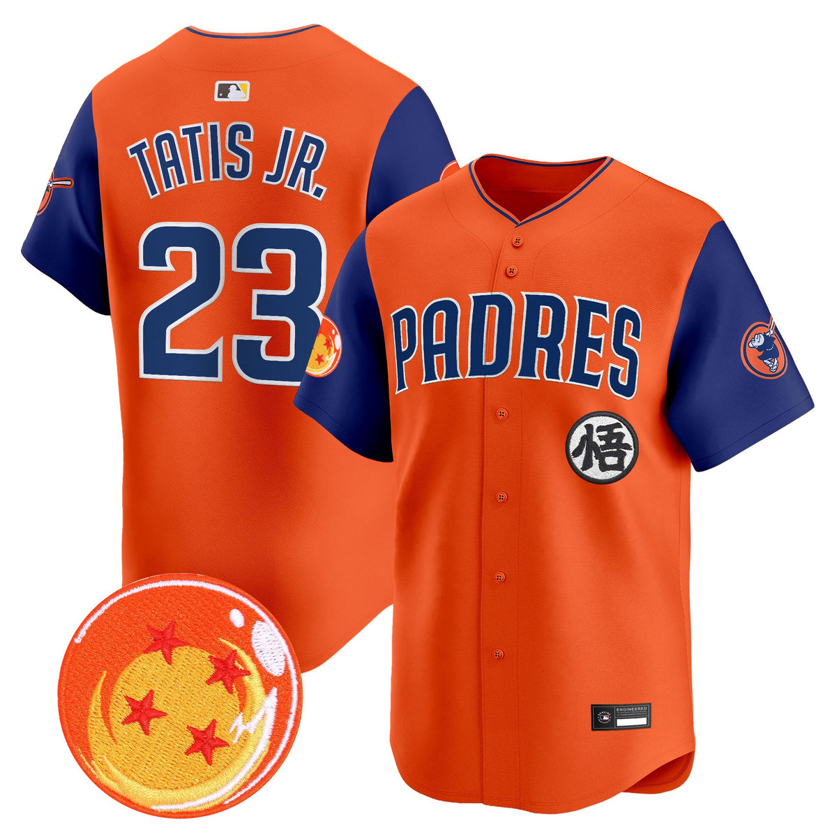 Men's Padres x Dragon Ball Vapor Premier Limited Jersey - All Stitched