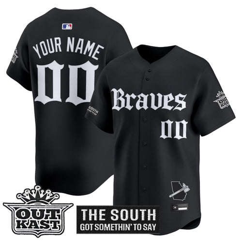 Atlanta Braves 'Gothic South x Outkast Edition' Vapor Premier Limited Custom Jersey V2- All Stitched