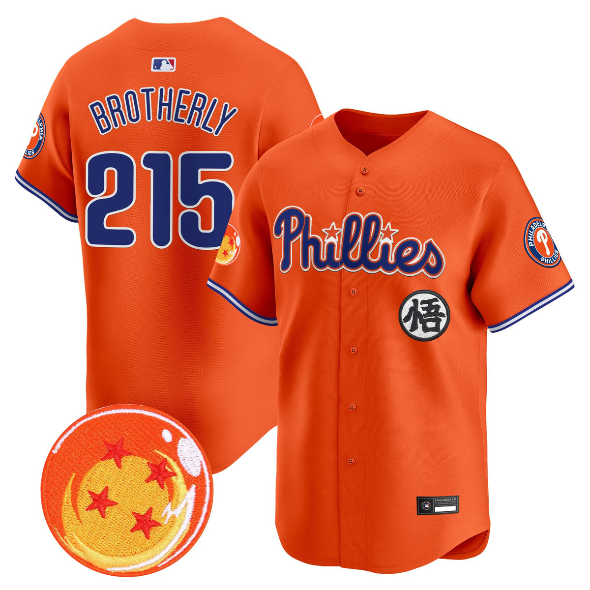 Men's Philadelphia Phillies x Dragon Ball Vapor Premier Limited Jersey - All Stitched