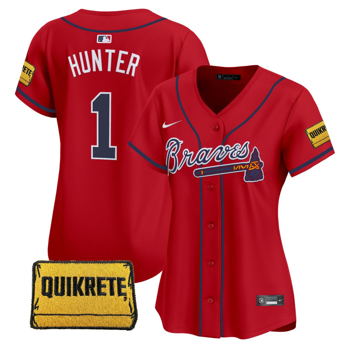 Hunter Atlanta Braves Vapor Premier Limited Jersey - Stitched