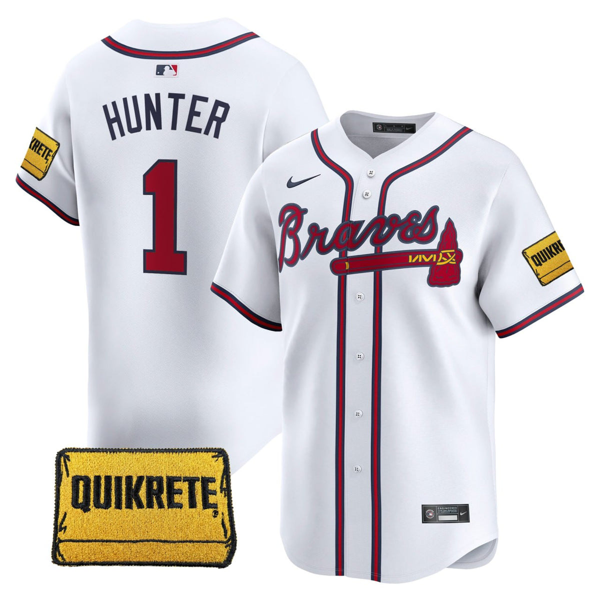 Hunter Atlanta Braves Vapor Premier Limited Jersey - Stitched