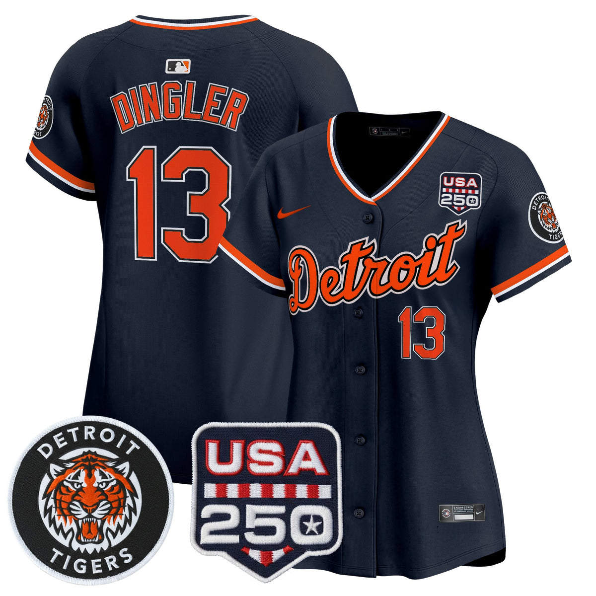 Women's Detroit Tigers 2026 Alternate Vapor Premier Limited Jersey - 250America Patch - All Stitched