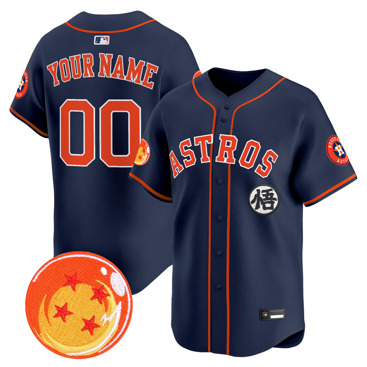 Houston Astros x Dragon Ball Vapor Premier Limited Custom Jersey - All Stitched