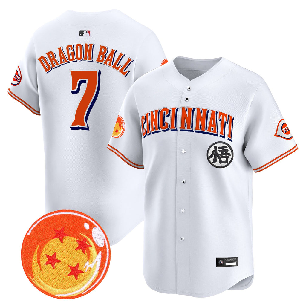 Men's Cincinnati Reds x Dragon Ball Vapor Premier Limited Jersey - All Stitched