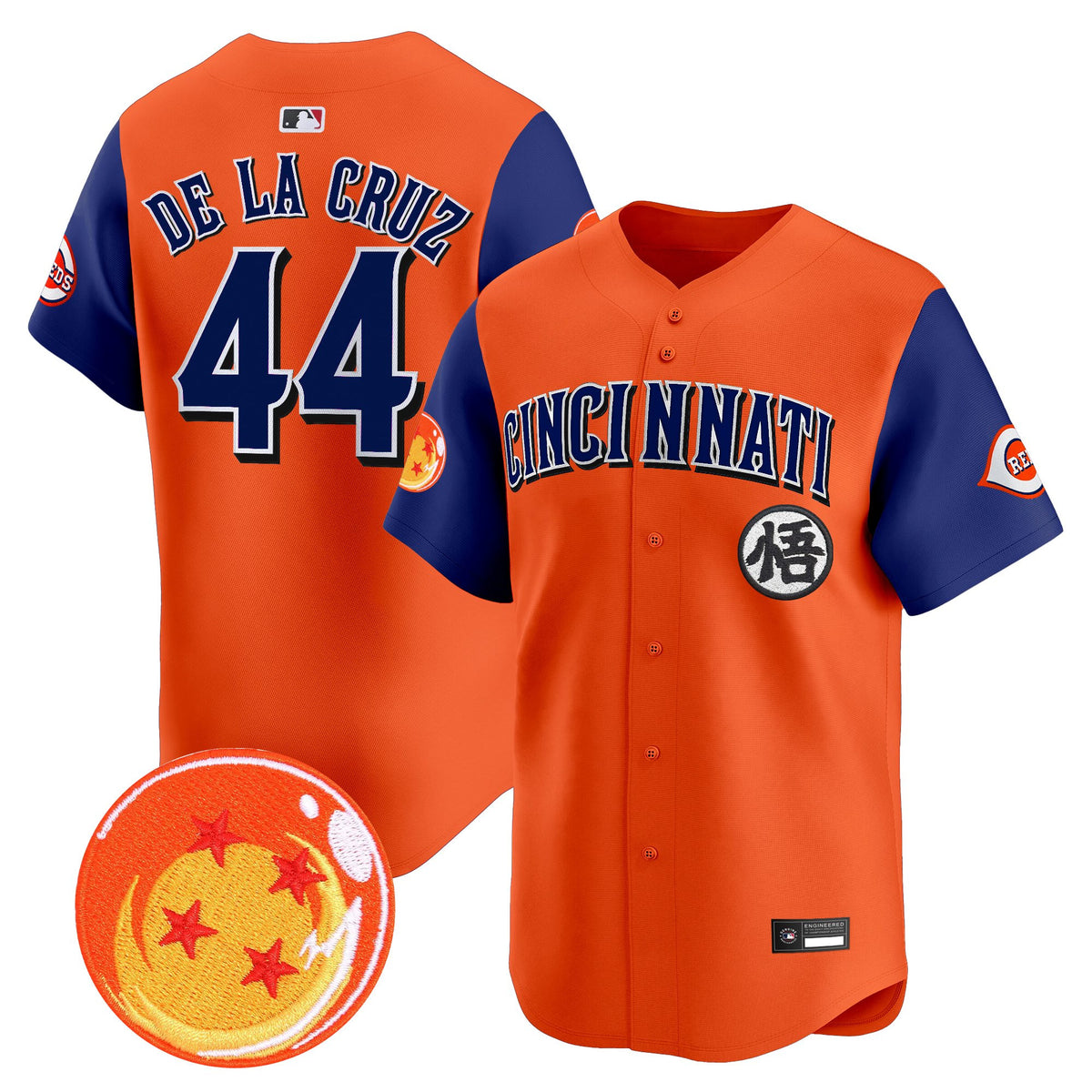 Men's Cincinnati Reds x Dragon Ball Vapor Premier Limited Jersey - All Stitched