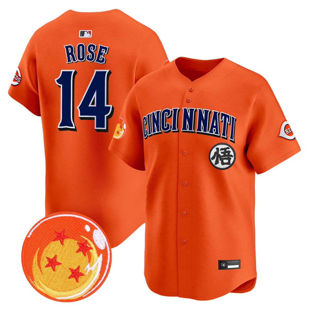 Men's Cincinnati Reds x Dragon Ball Vapor Premier Limited Jersey - All Stitched