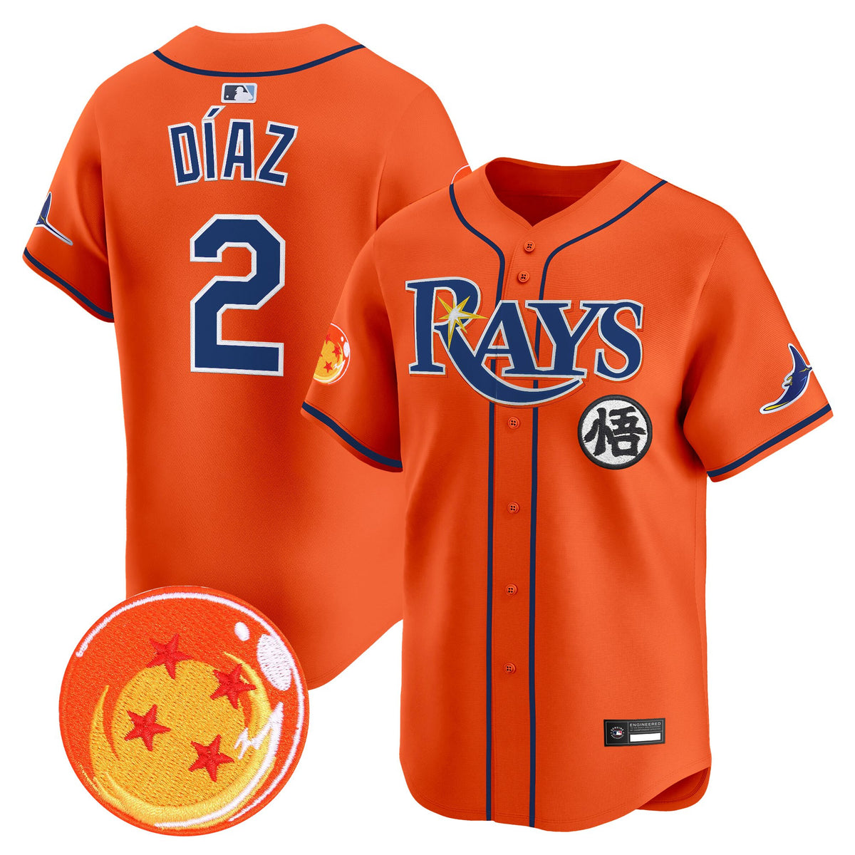Men's Tampa Bay Rays x Dragon Ball Vapor Premier Limited Jersey - All Stitched