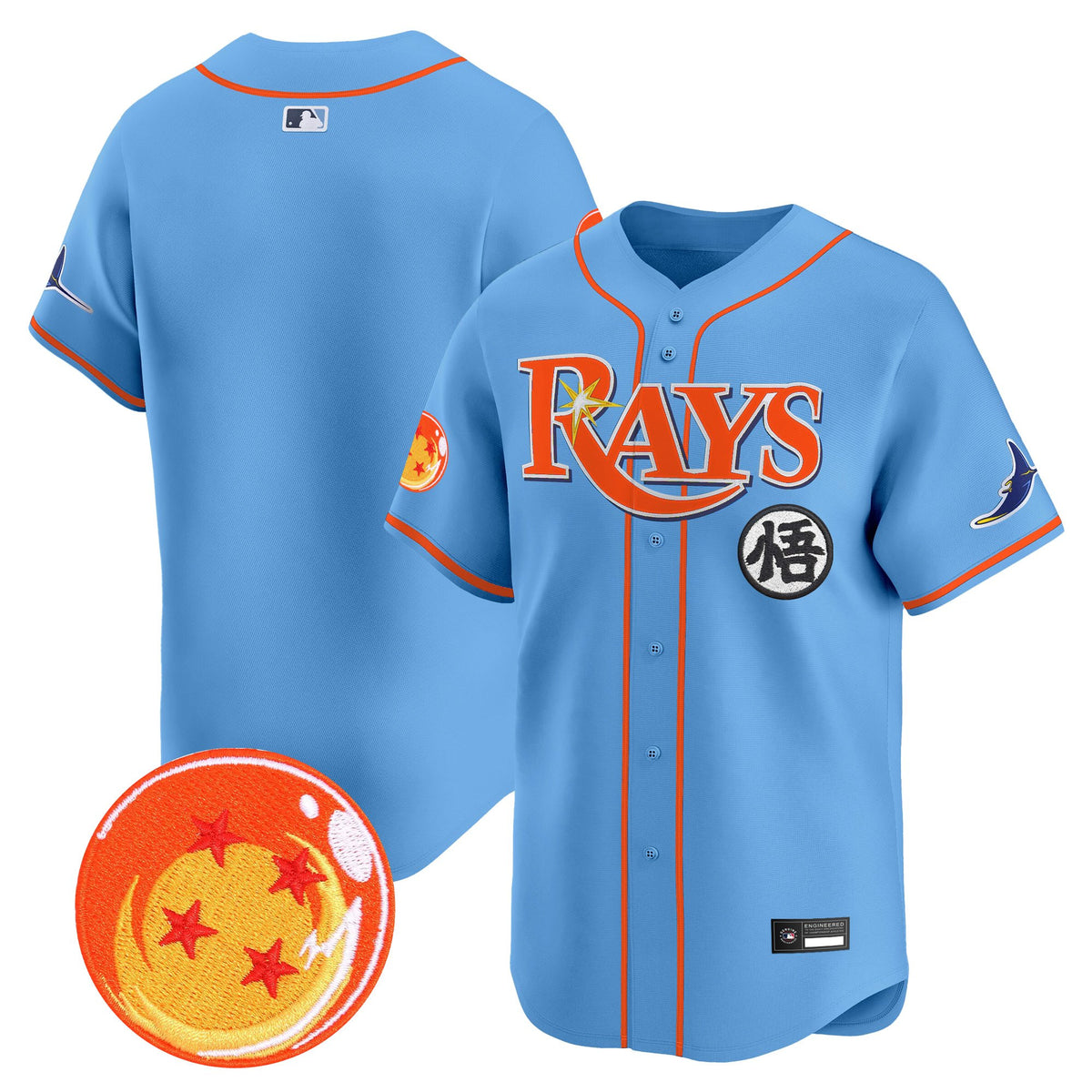 Men's Tampa Bay Rays x Dragon Ball Vapor Premier Limited Jersey - All Stitched